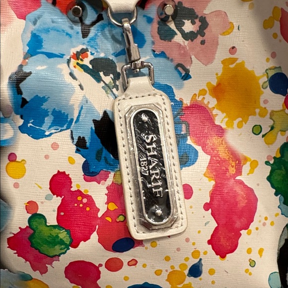 Sharif floral paint splatter shoulder bag purse - Picture 2 of 16